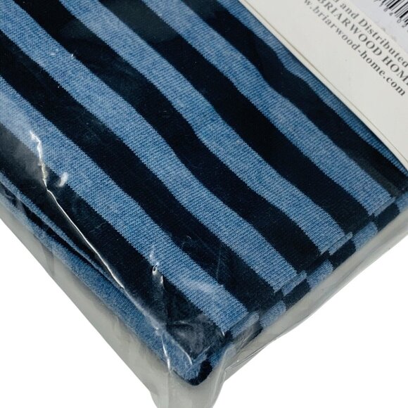 Chair Cover Stretch Spandex Blue Stripe Armless Accent Seat Protector 18 Inch - Picture 5 of 5